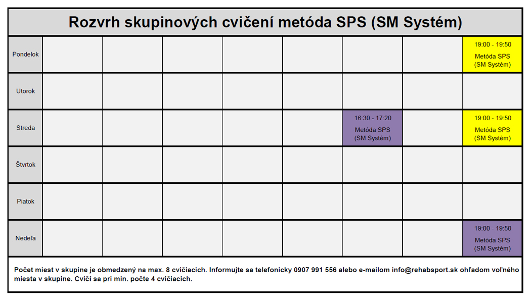 Termíny cvičení Metódy SPS v Banskej Štiavnici